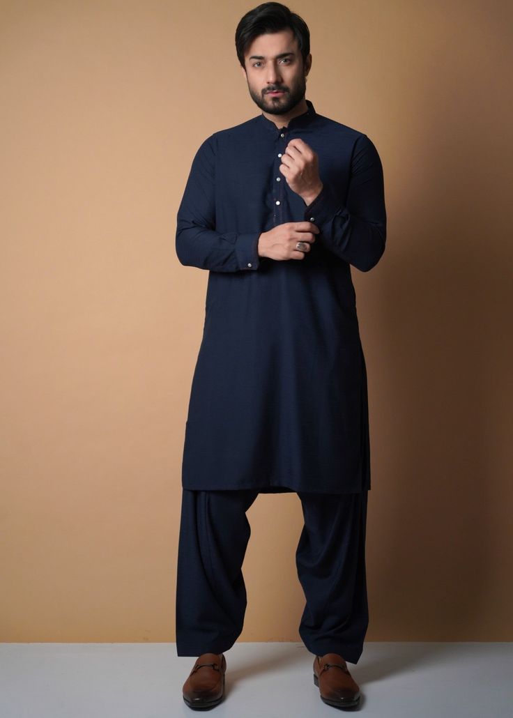 Navy Shalwar Kameez